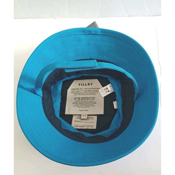 Tilley Kids Mini T1 Bucket Hat Sz Medium Bright Blue Unisex UPF 50 Outdoors New - Picture 6 of 13